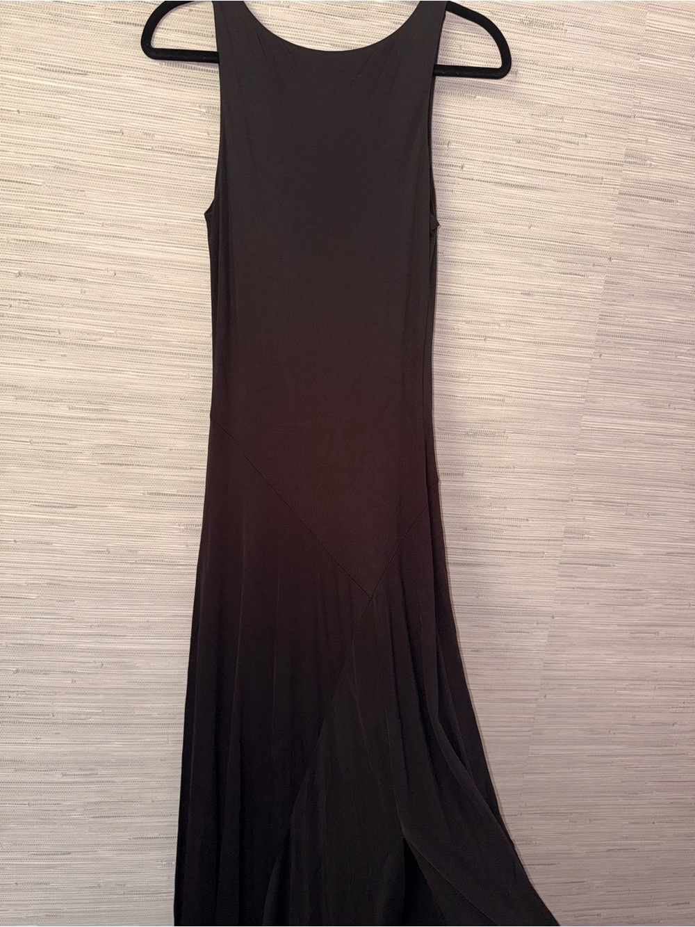 Vintage Ralph Lauren Black Sleeveless Maxi Dress with Slit
